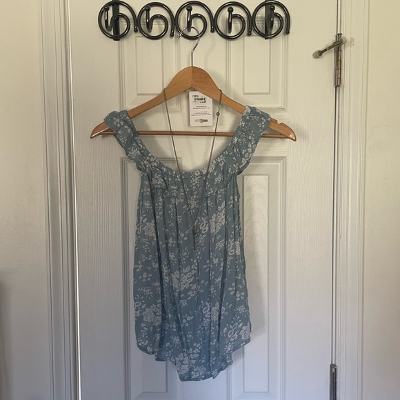 RL Denim&Supply Floral Off-The-Shoulder Flounce Top - Picture 5 of 8